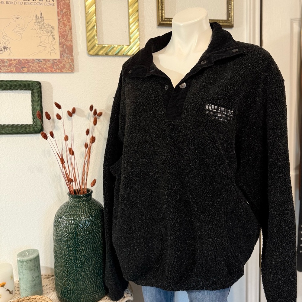 Hard Rock Cafe Charcoal Zip-Up Sweater